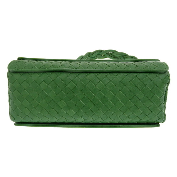 Bottega Veneta Shoulder One Green Leather Intrecciato Bag - Picture 5 of 8